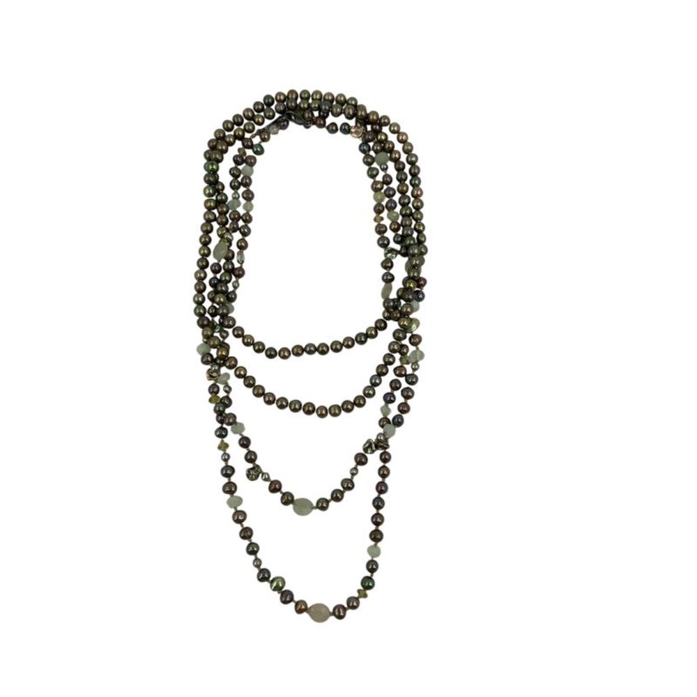 Jewelry Women Tahitian Pearl Necklaces Black OS